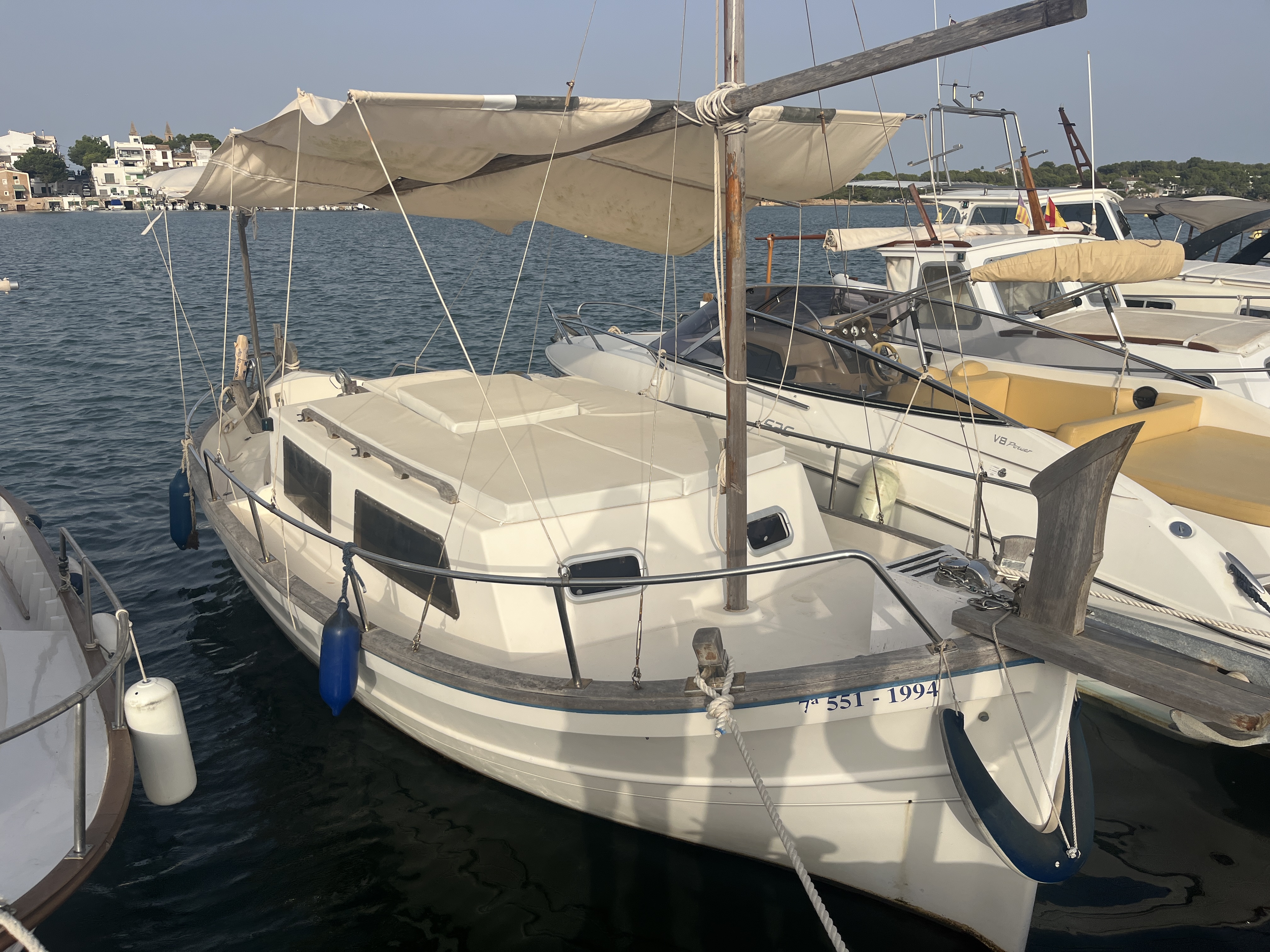 MAGO before restoration at berth 181 in Portocolom.